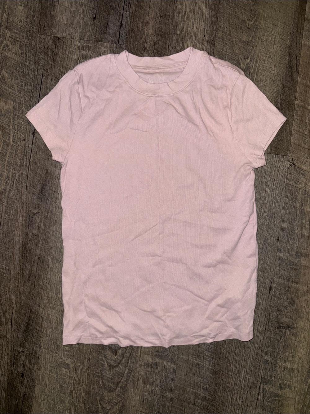 a new day Pastel Pink Short Sleeve Crewneck Tee